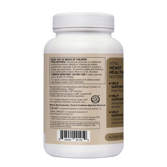 Qunol Plus CoQ10 Ubiquinol 200 mg. with Omega-3, 90 Softgels