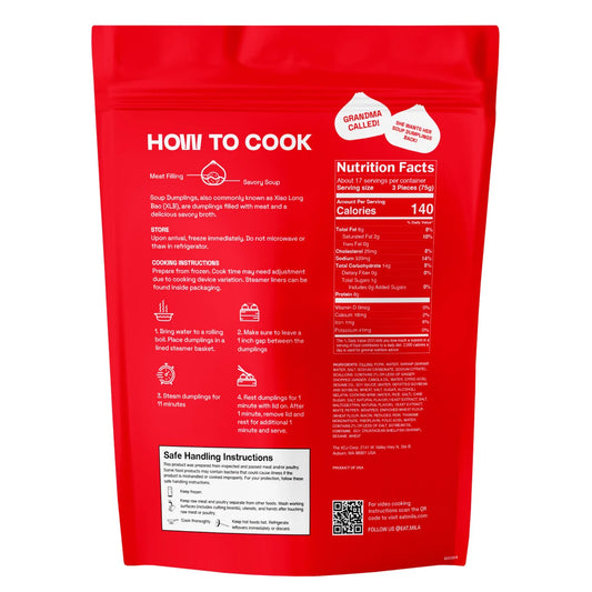 Mila Starter Pack Xiao Long Bao Soup Dumplings - 3 Bags, 1 Bamboo Steamer, 2 Dipping Bowls