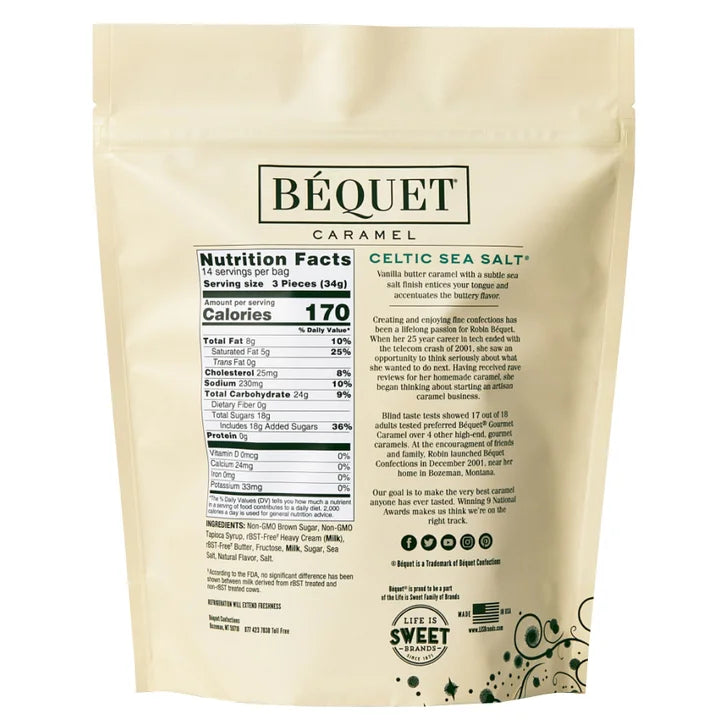 Béquet Celtic Sea Salt Caramels 17.1 oz., 3-pack