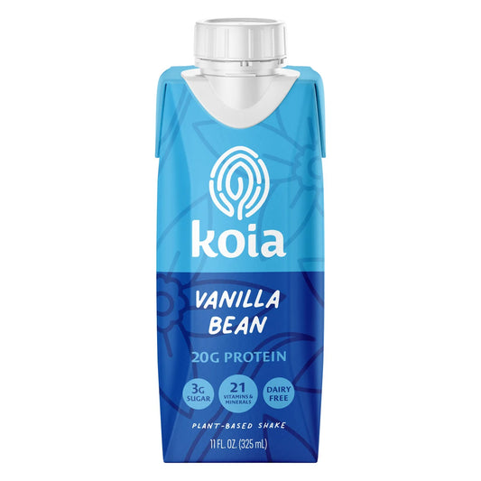 Koia Plant-Protein Nutrition Shake, Vanilla Bean, 11 fl oz, 18-pack