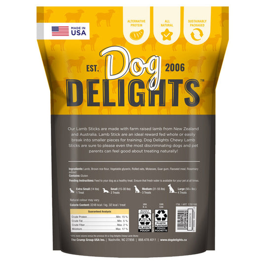Dog Delights Chewy Lamb Sticks 44 oz, 2-pack