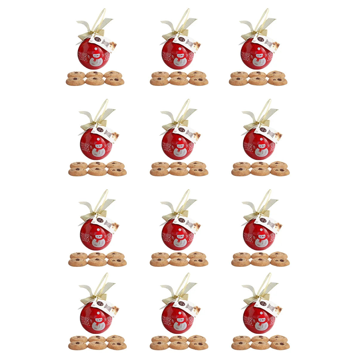 Mary Macleod's Holiday Ornament Tin of Chocolate Crunch Shortbread Cookies, 12-pack