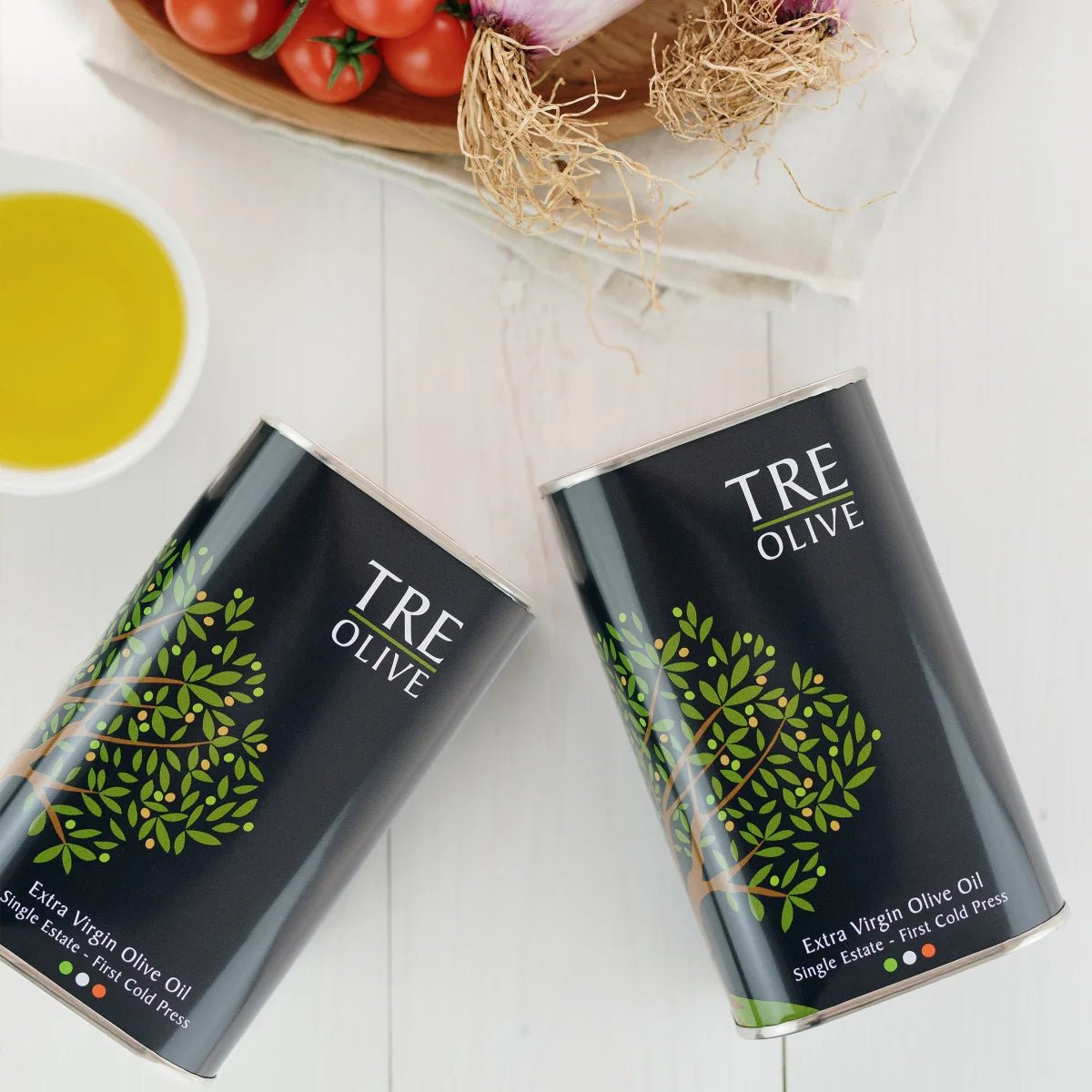 Tre Olive Harvest Variety Gift Box Extra Virgin Olive Oil 3-Pack