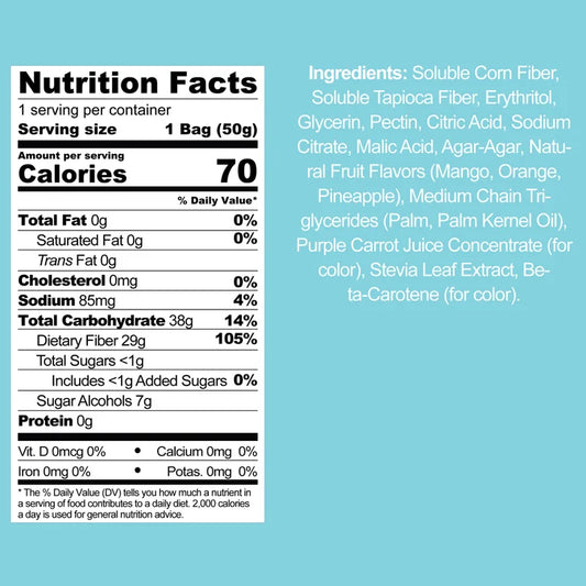 Kiss My Keto Gummies Tropical Rings, 6-count, 2-pack