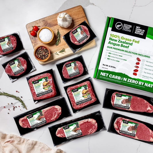 Silver Fern Farms 100% New Zealand Grass-Fed, Net Carbon Zero Steak Box - 10 Total Packs, 6.25 Lbs. Total