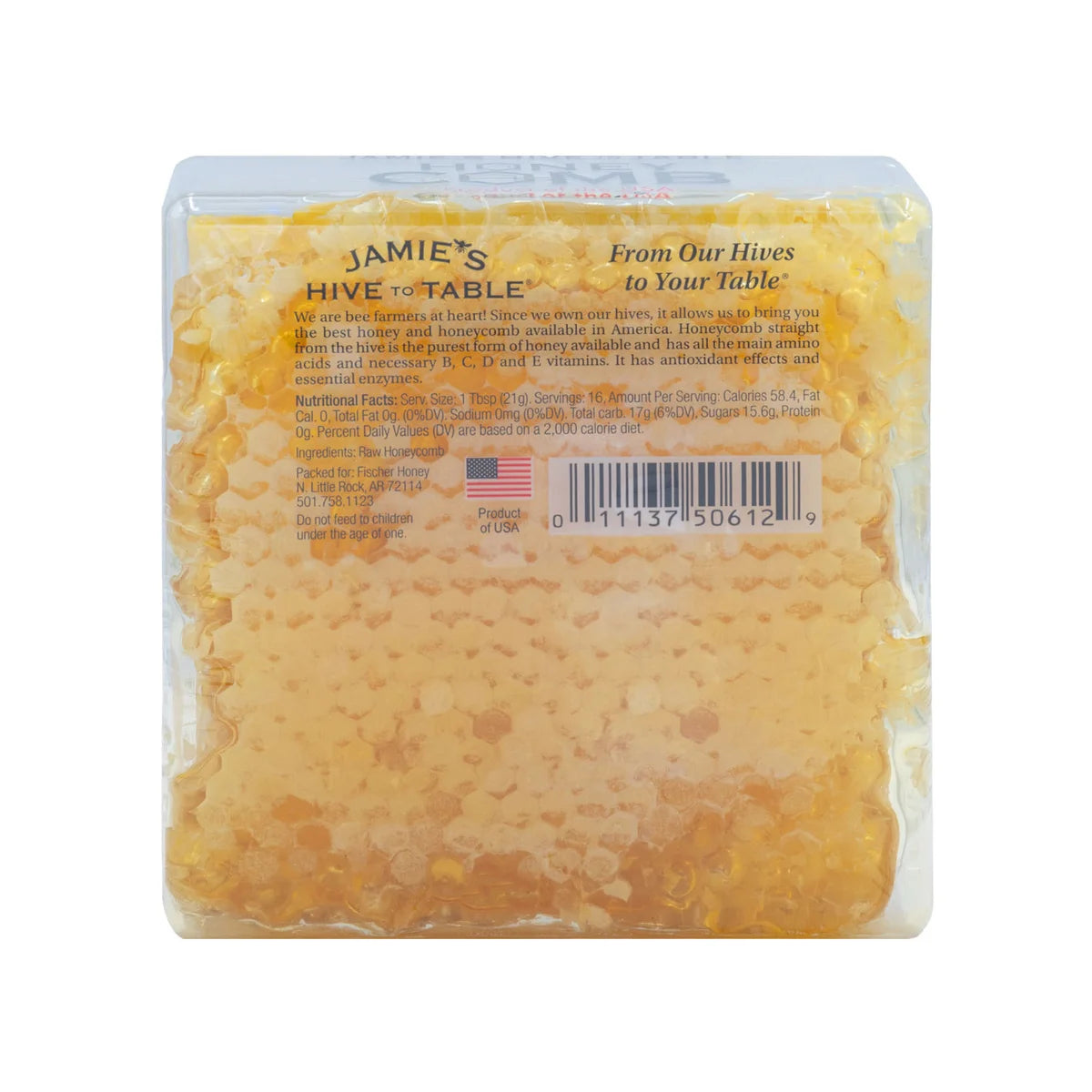 Jamie's Hive To Table 100% Pure Raw 12 oz. Honeycomb, 3-Pack