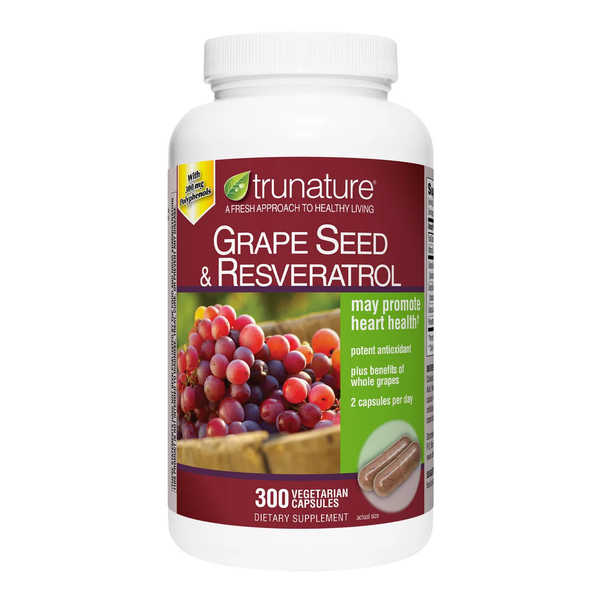 trunature Grapeseed with Resveratrol, 150 Capsules