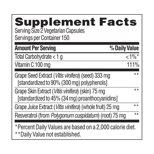 trunature Grapeseed with Resveratrol, 150 Capsules