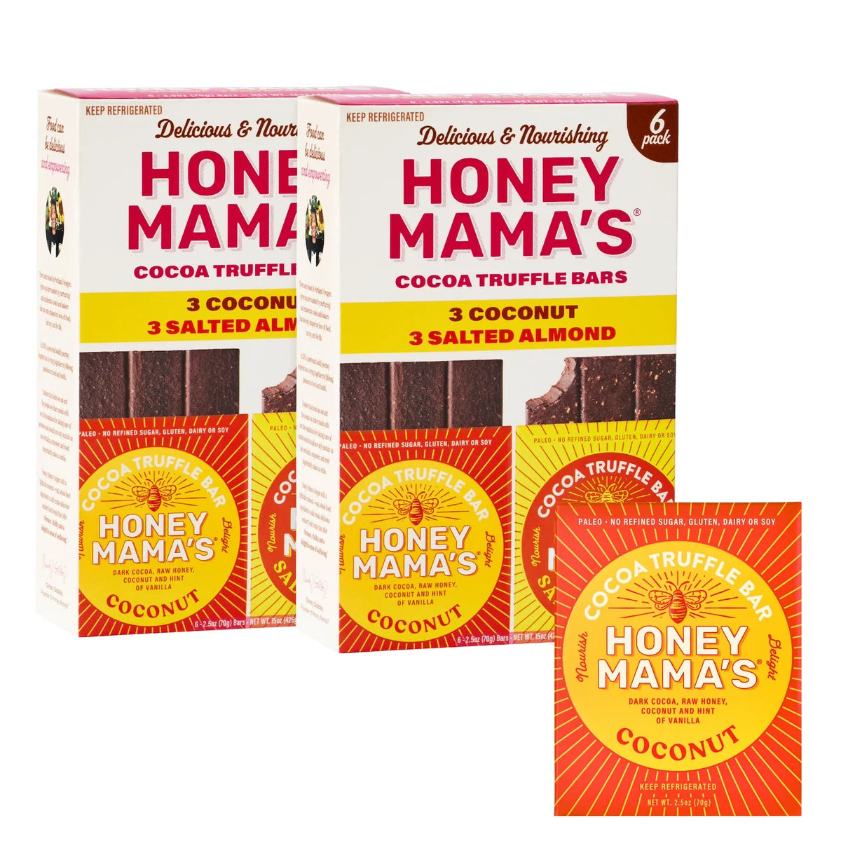 Honey Mama's Classic Variety Truffle Bars, 2.5 oz, 12-ct