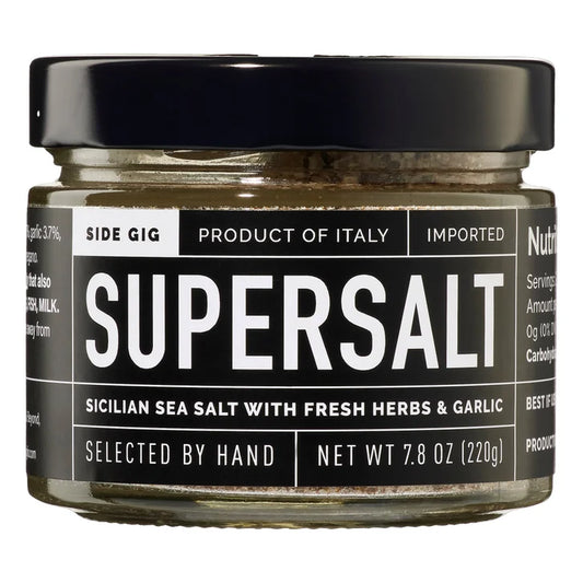 SuperSalt by Side Gig, Premium Sicilian Sea Salt Blend, 3 Pack, 15.6 oz. Total
