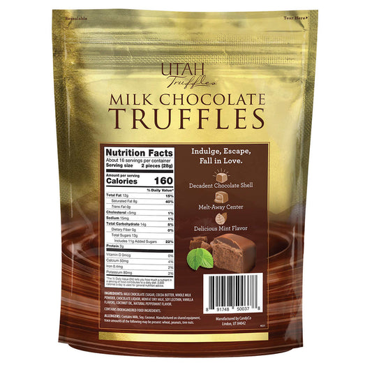 Utah Truffle Milk Chocolate Mint Truffles 16oz 2-pack