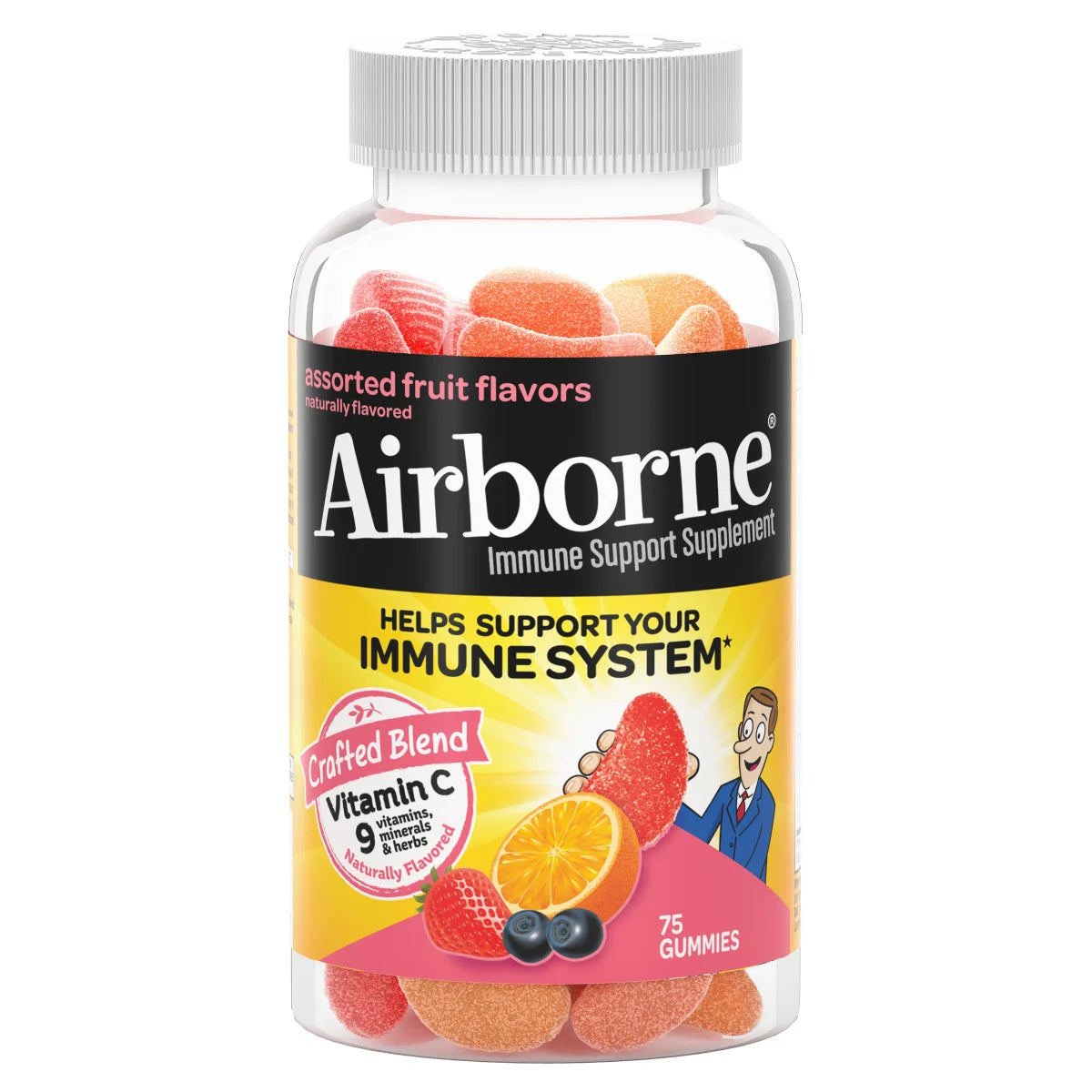 Airborne Immune Support Supplement, 75 Gummies