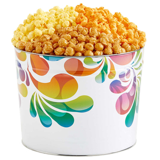 The Popcorn Factory Spring Rainbow Fusion Tin, 2 Gallon