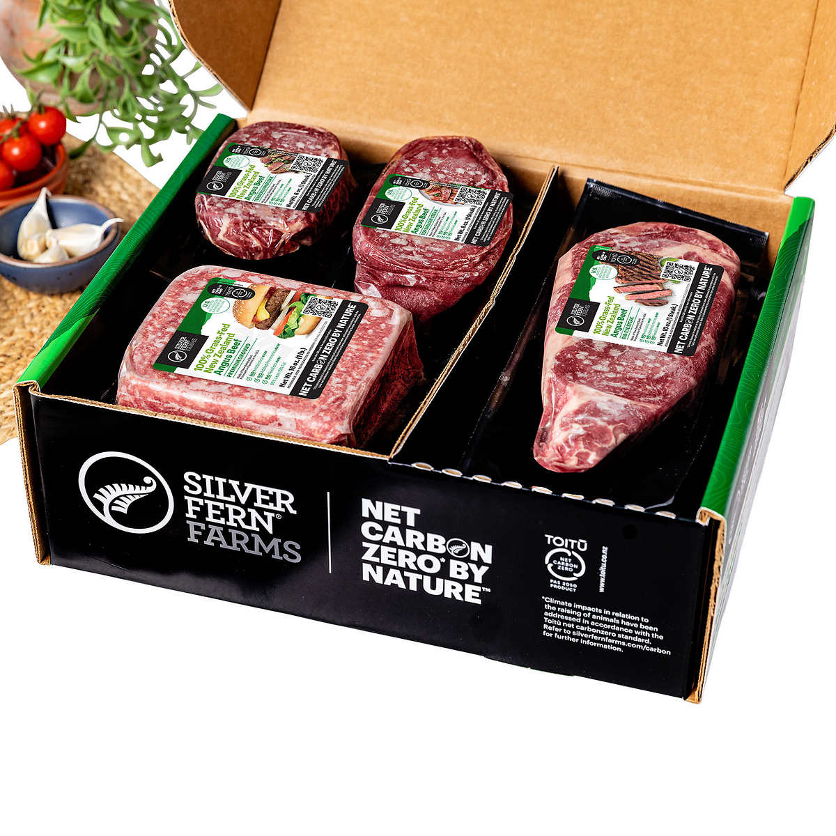 Silver Fern Farms 100% New Zealand Grass-Fed, Net Carbon Zero Steak Box - 10 Total Packs, 6.25 Lbs. Total