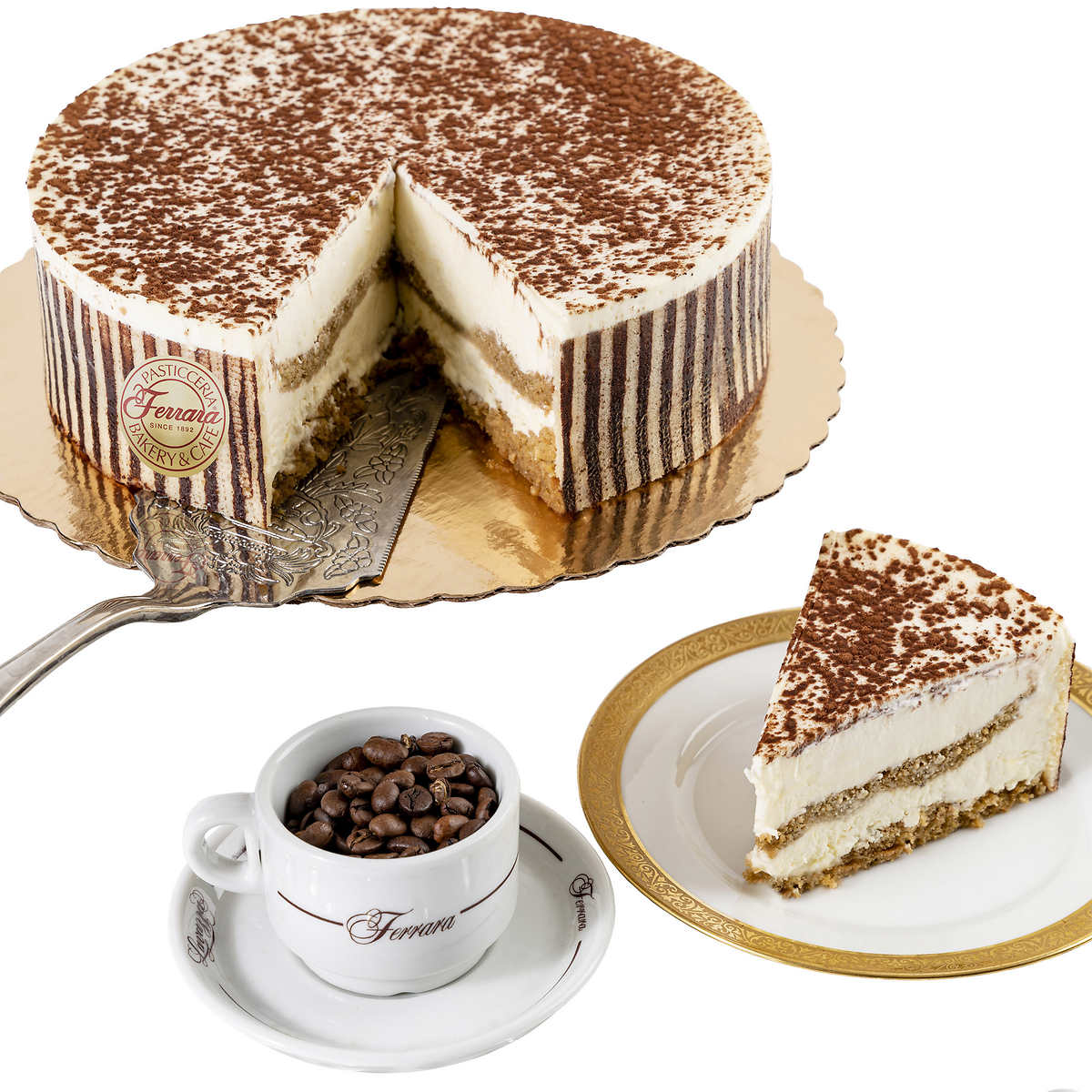 Ferrara’s Bakery 8 in. Tiramisu Cake, 2-pack