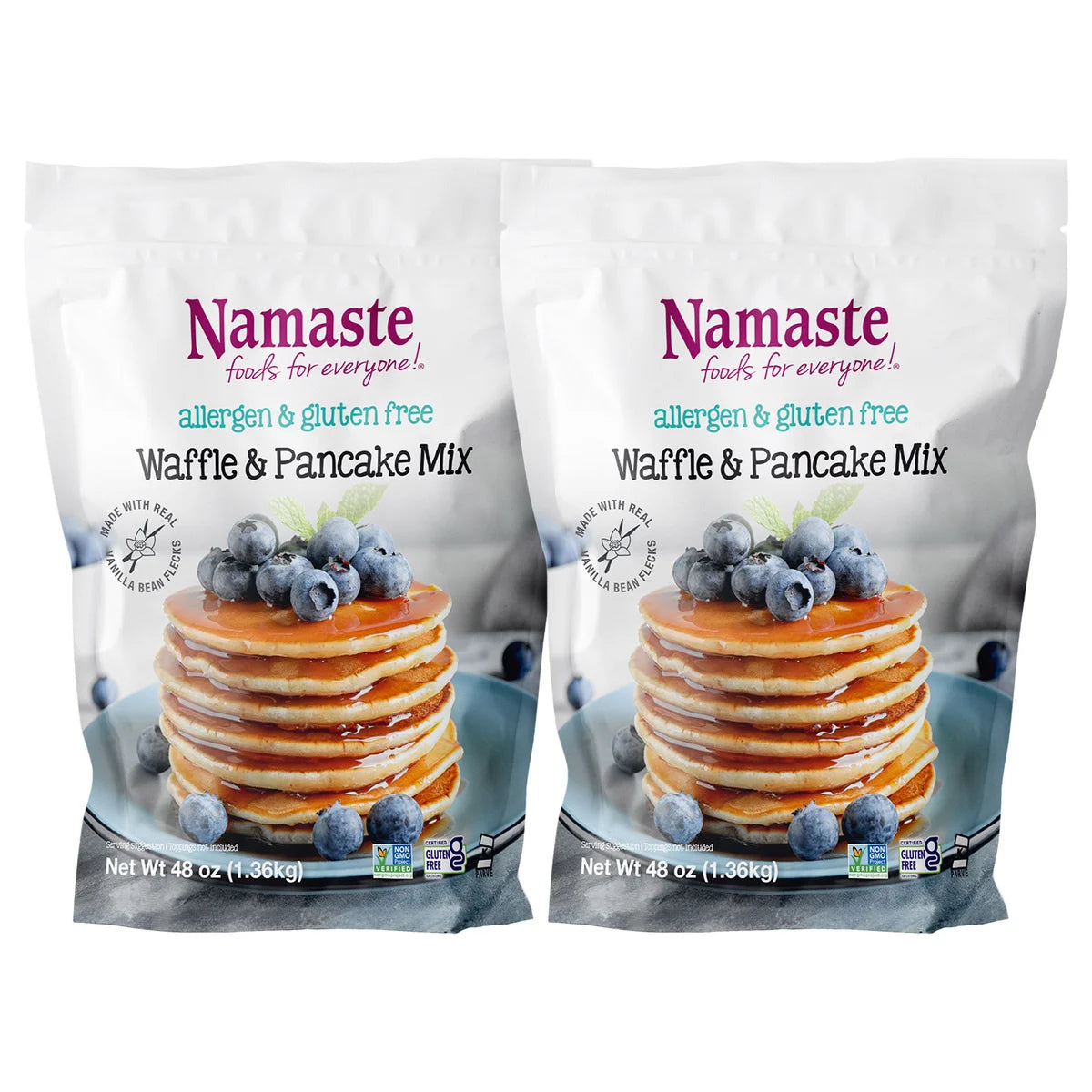 Namaste Gluten Free Waffle & Pancake Mix 3 lb 2-pack (6 lbs Total)