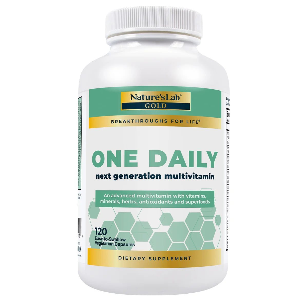 Nature's Lab One Daily Multivitamin, 120 Vegetarian Capsules