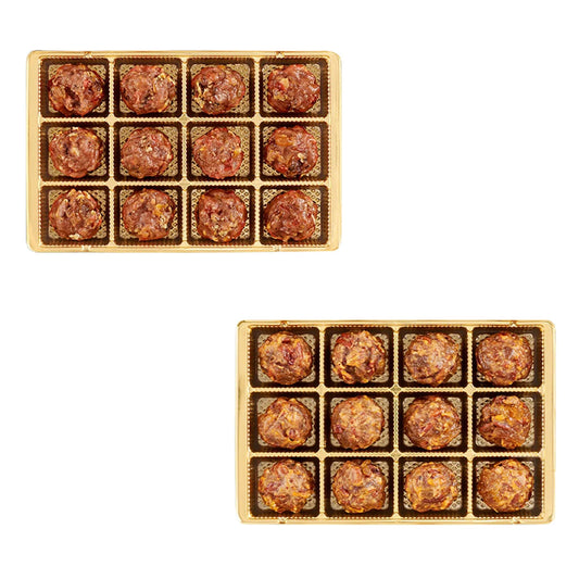 Collin Street Bakery Cake Bites Bundle, DeLuxe Fruitcake & Pineapple Pecan Cake, 2-pack, 24 Bites Total