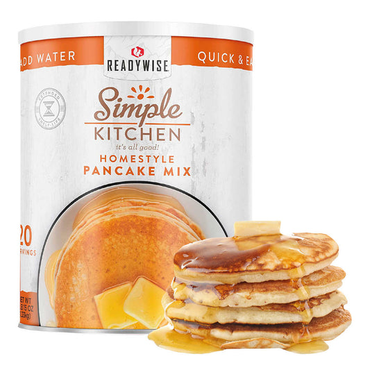 ReadyWise Simple Kitchen Pancake Mix, 3-pack #10 Cans (60 Total Servings)