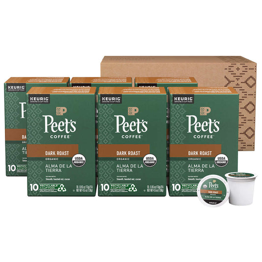 Peet's Coffee Organic Alma De La Tierra K-Cup Pod, 60-count