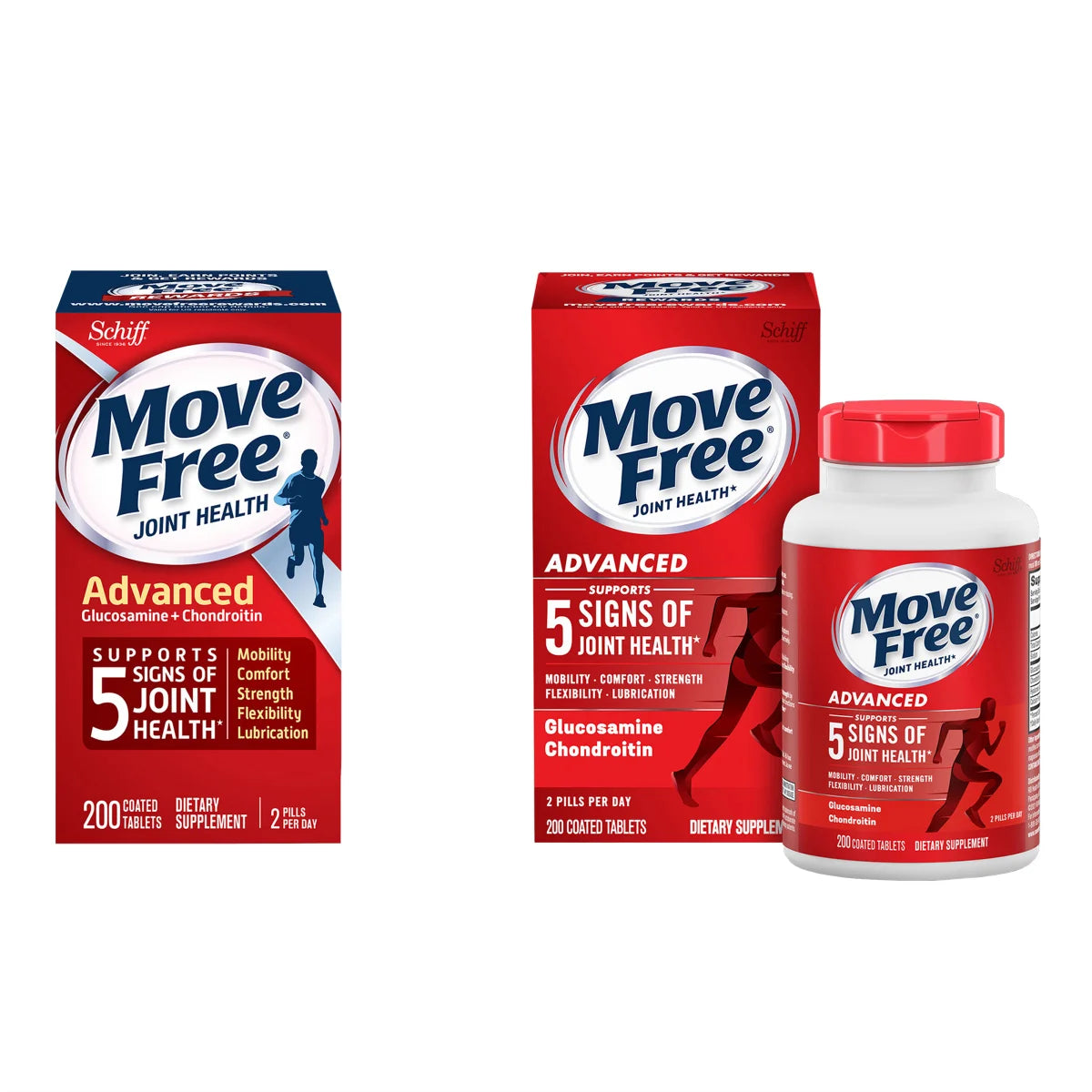 Schiff Move Free Advanced Joint Supplement, 200 Tablets