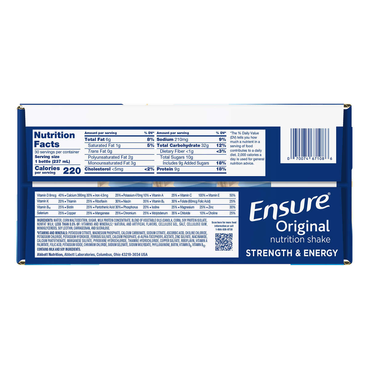 Ensure Original Nutrition Shake, 8 fl. oz, 30-pack, Vanilla