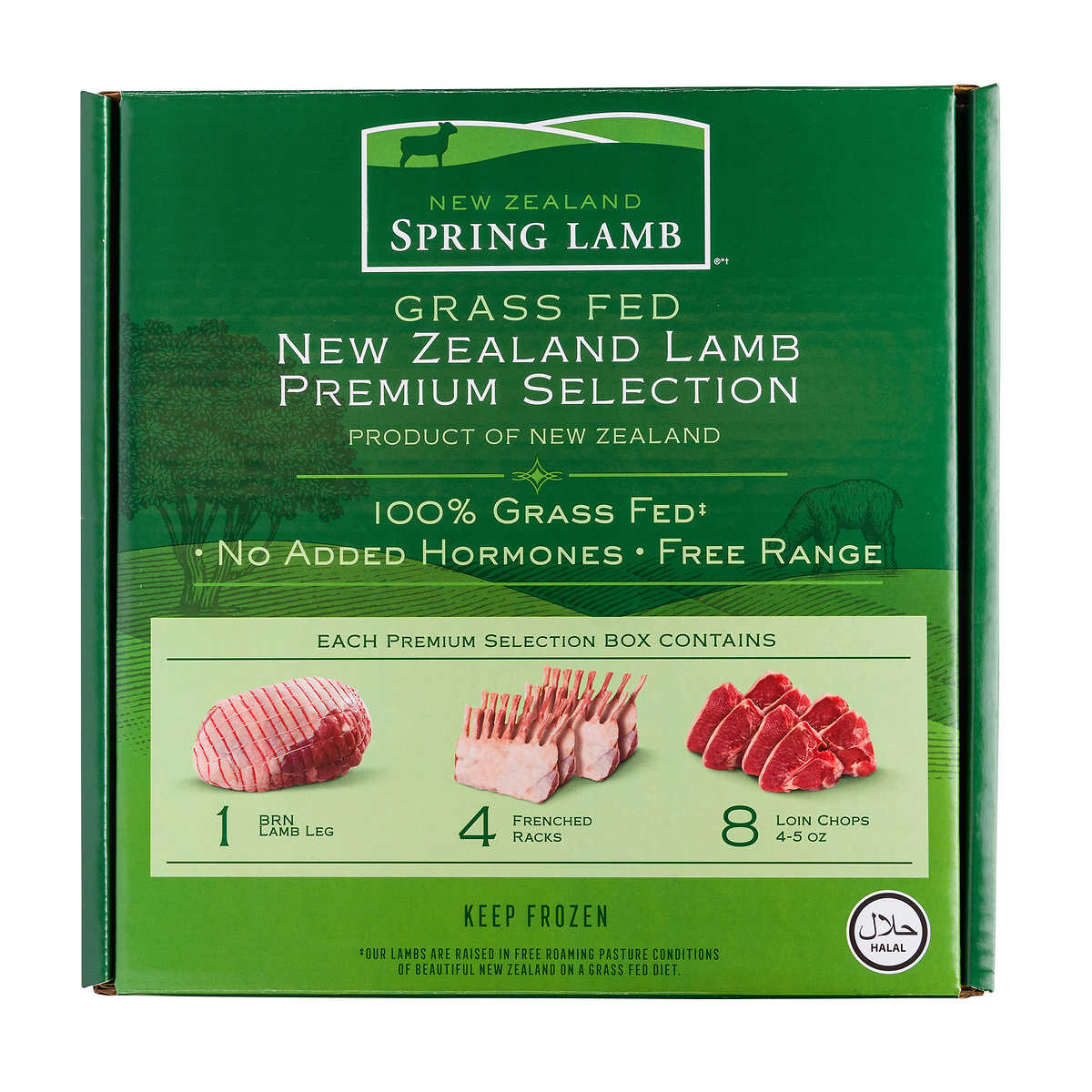 Grass Fed New Zealand Lamb Premium Selection Box, 9.63 lbs