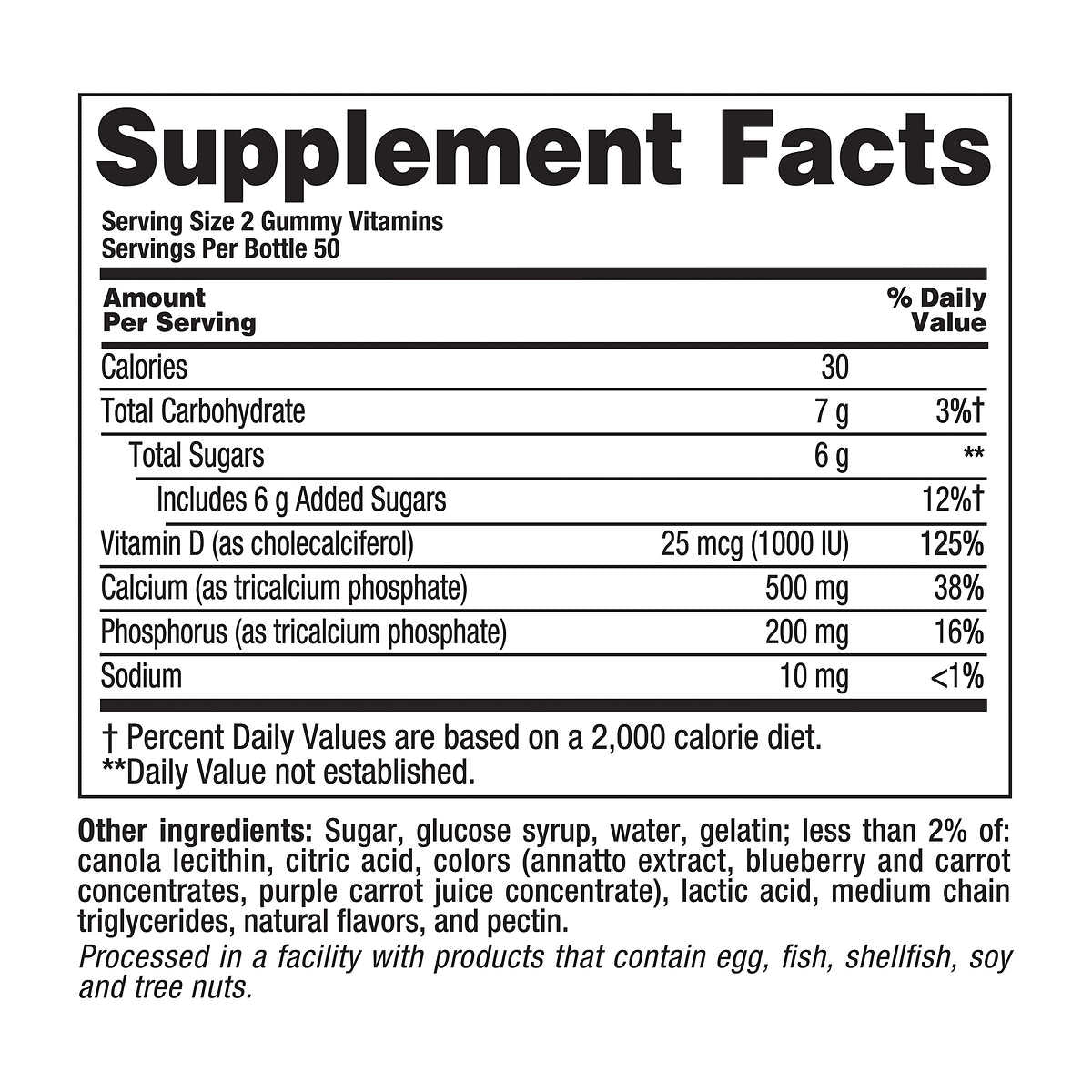 vitafusion Calcium+D₃, 200 Gummy Vitamins