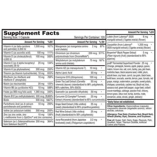 Nature's Lab One Daily Multivitamin, 120 Vegetarian Capsules