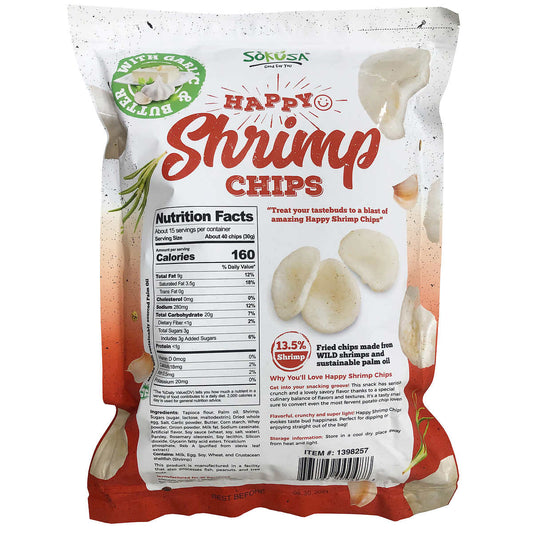 Shrimp Chips with Garlic and Butter 16 oz 2-pack