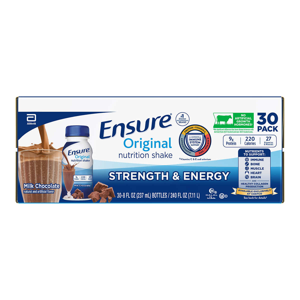 Ensure Original Nutrition Shake, 8 fl. oz, 30-pack, Milk Chocolate