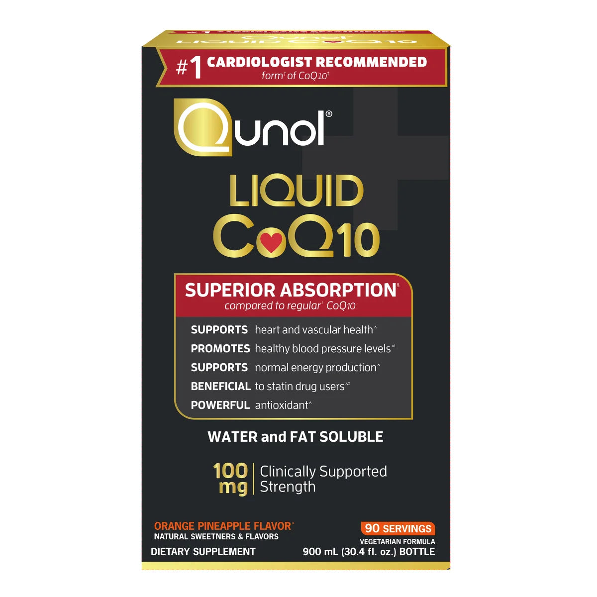 Qunol Liquid CoQ10 100 mg., 30.4 Ounces