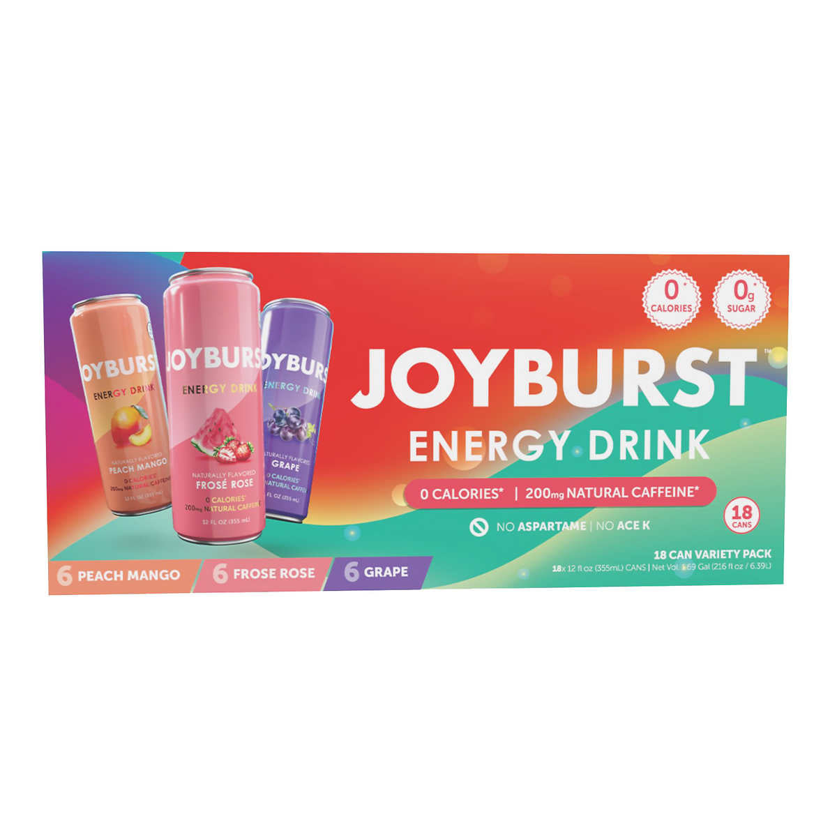 Joyburst Energy Variety, 12 fl oz, 18-count