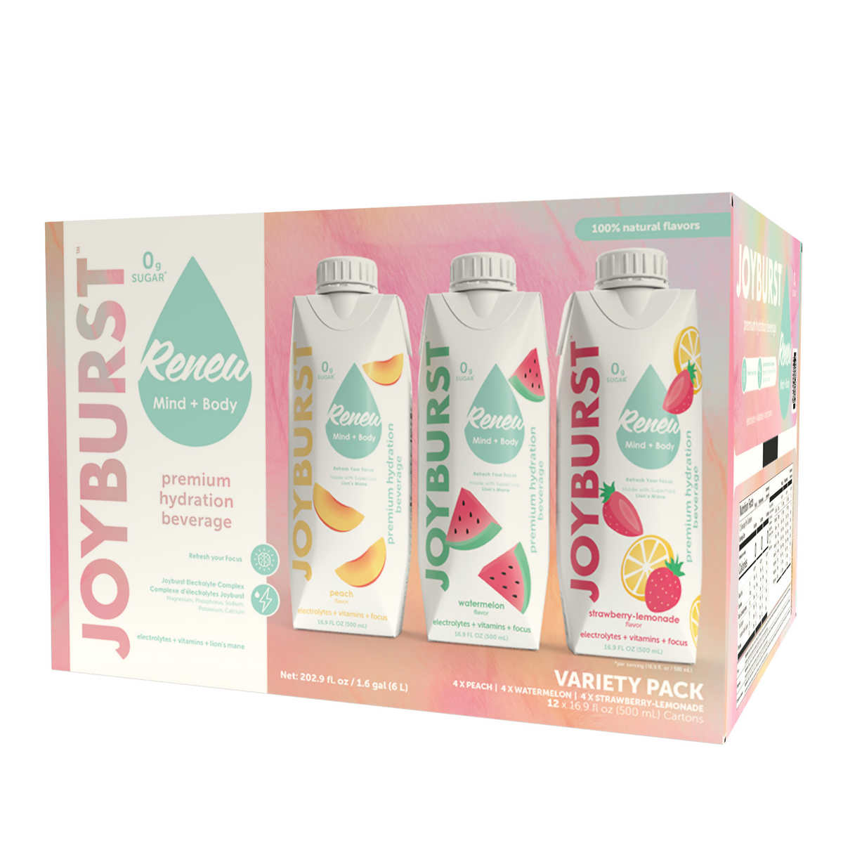 Joyburst Hydration Drink, Variety Pack, 17 fl oz, 24-count