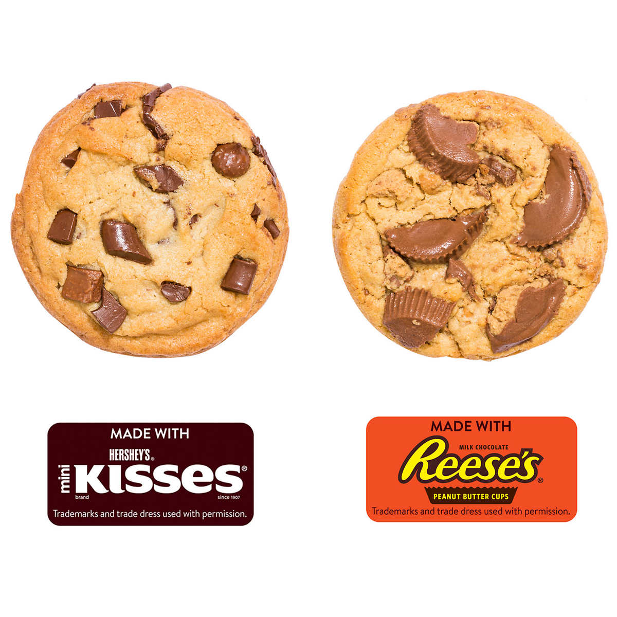 David’s Cookies Decadent Triple Chocolate made with mini Hershey’s Kisses and Reese’s Peanut Butter Cup Cookies Tin – 2 Count