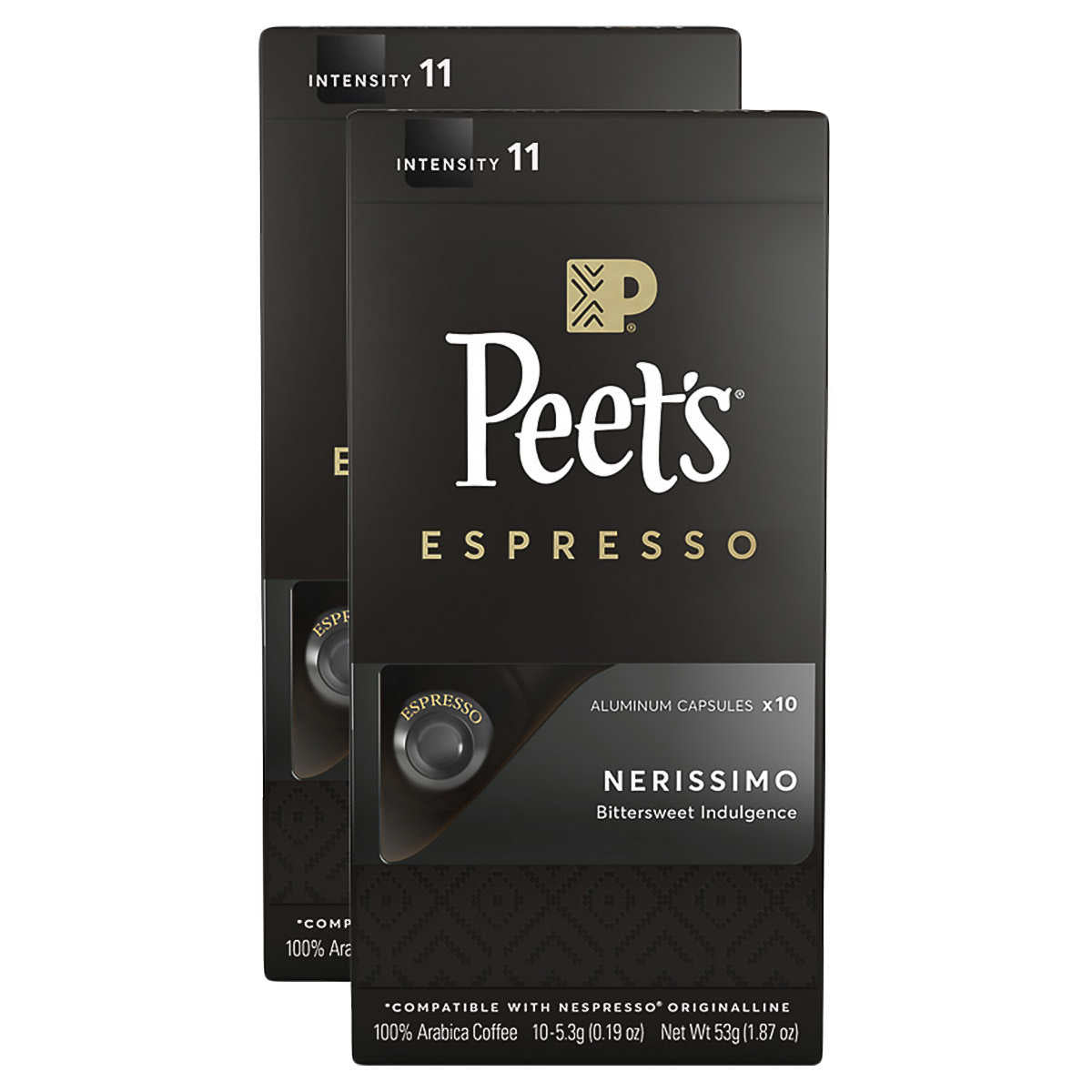 Peet's Coffee Nespresso Compatible Aluminum Capsules, 80-count