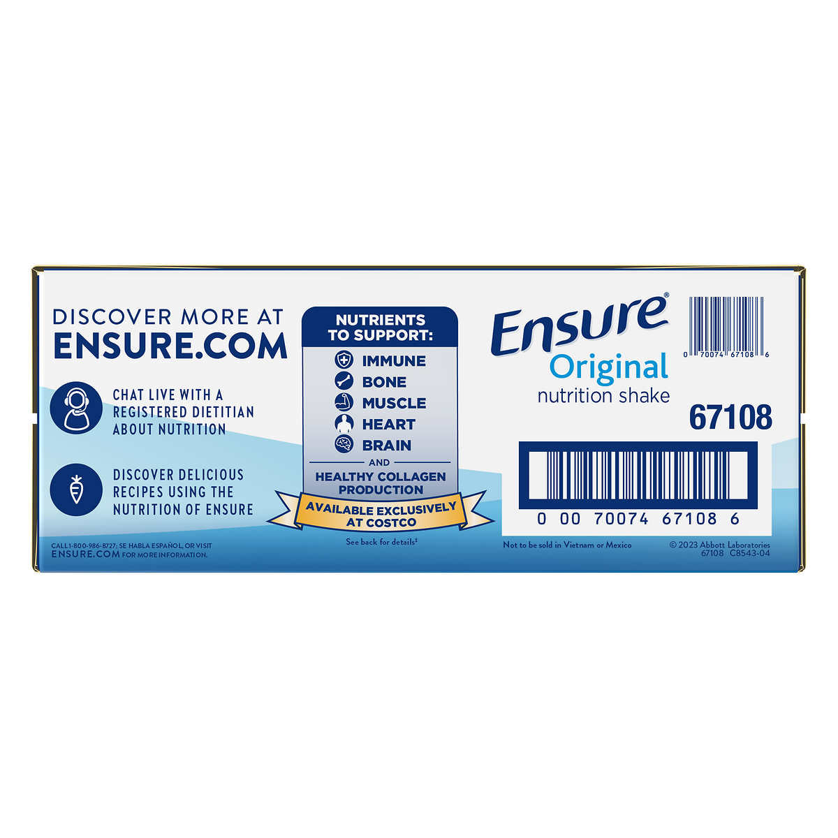 Ensure Original Nutrition Shake, 8 fl. oz, 30-pack, Vanilla