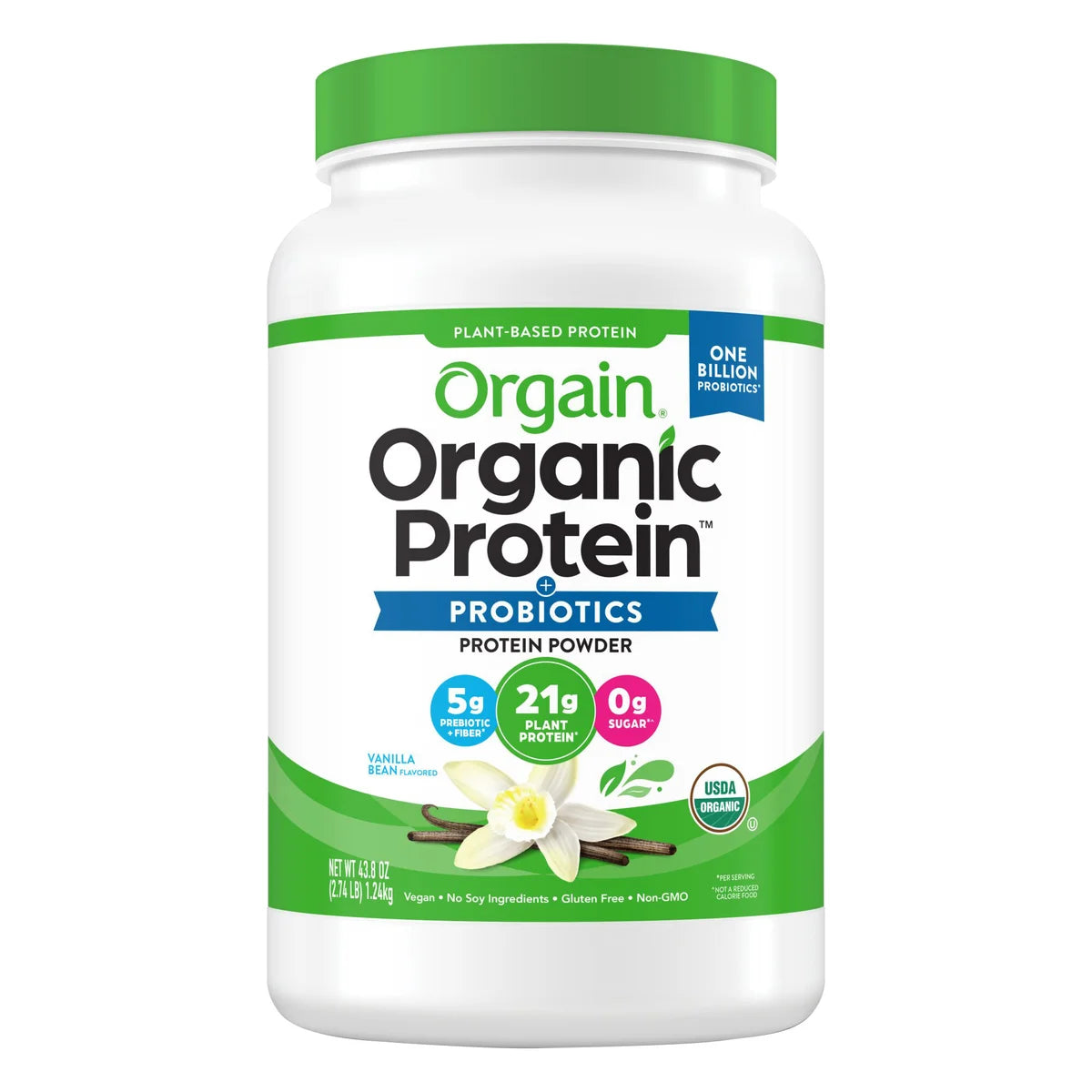 Orgain USDA Organic Plant Protein Powder, 2.74 lbs