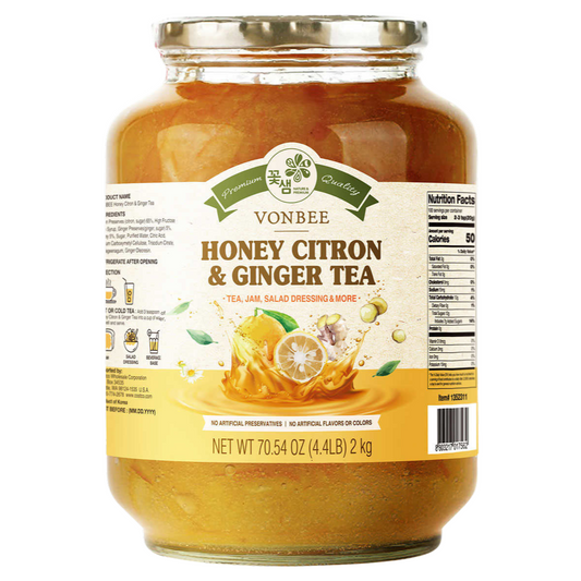 Vonbee Honey Citron & Ginger Tea 4.4 lb 2-pack