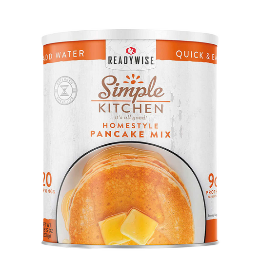 ReadyWise Simple Kitchen Pancake Mix, 3-pack #10 Cans (60 Total Servings)