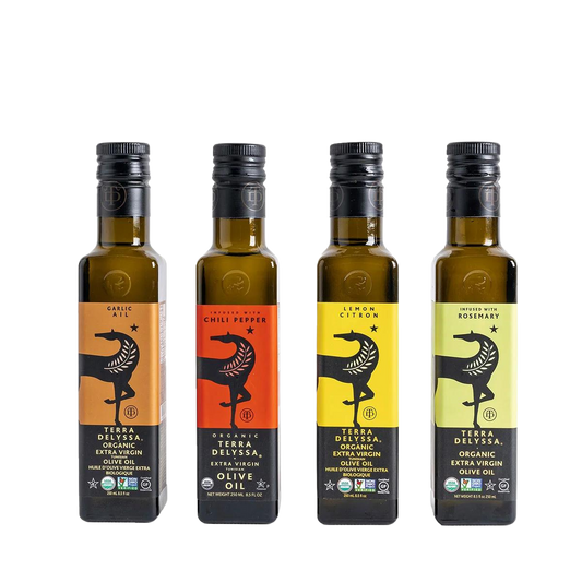 Terra Delyssa USDA Organic Extra Virgin Olive Oil Infused 8.5oz Assorted Flavors 2-count